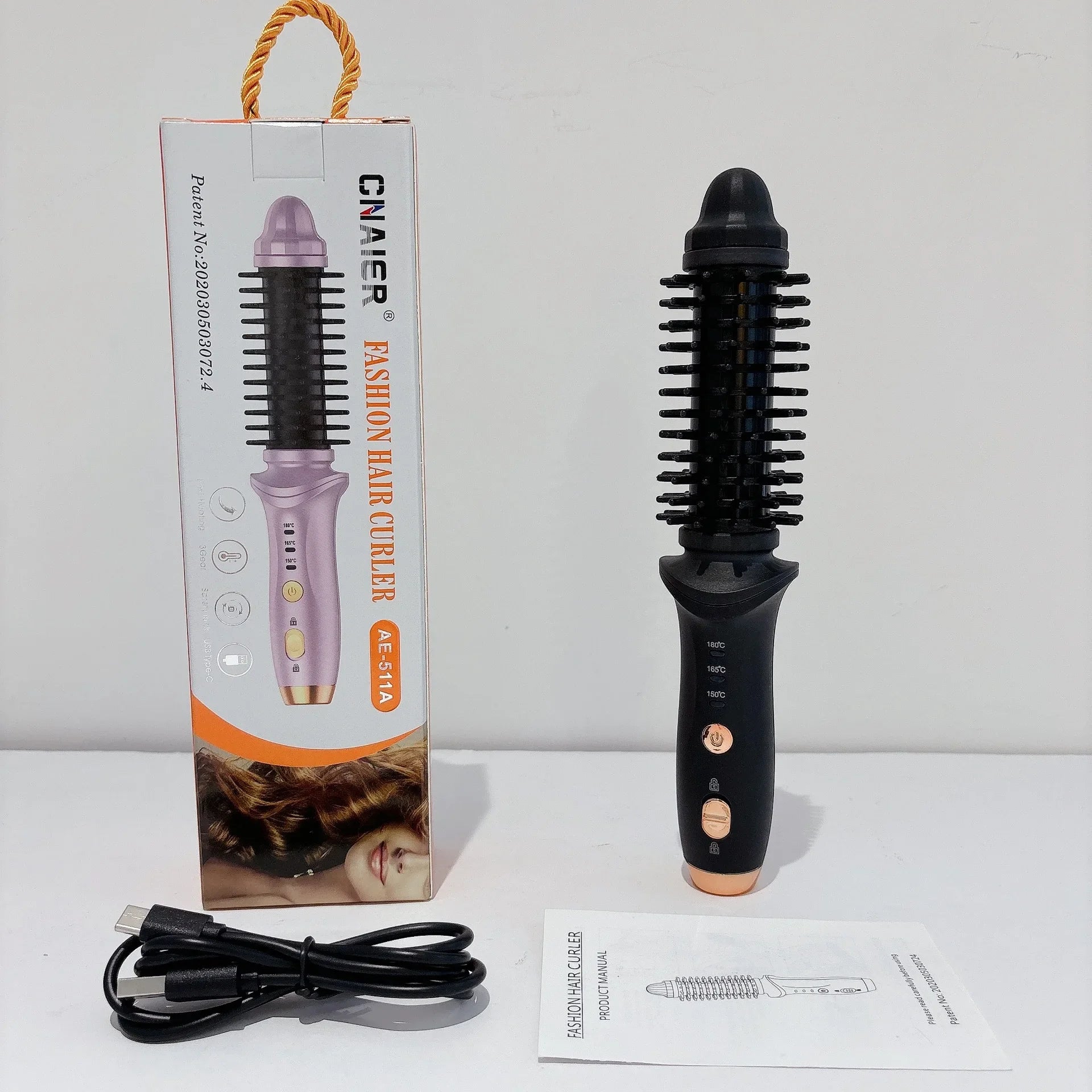 Rechargeable Wireless Curling Iron Multi-Functional Straight And Curl Hair Styler Large Wave Curling Iron No Damage to Hair